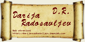 Darija Radosavljev vizit kartica